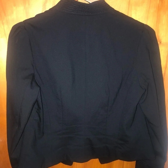 Vtg Y2K Badgley Mischka Black Mock Neck Asian influence blazer Taylored fit - Picture 8 of 16